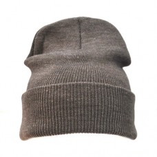 Plain Beanie Hat Grey